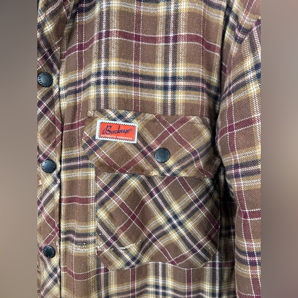 Buckeye by Dickies Vintage Workwear Shirt Jacket, M, Shacket Brown Plaid - Picture 3 of 9